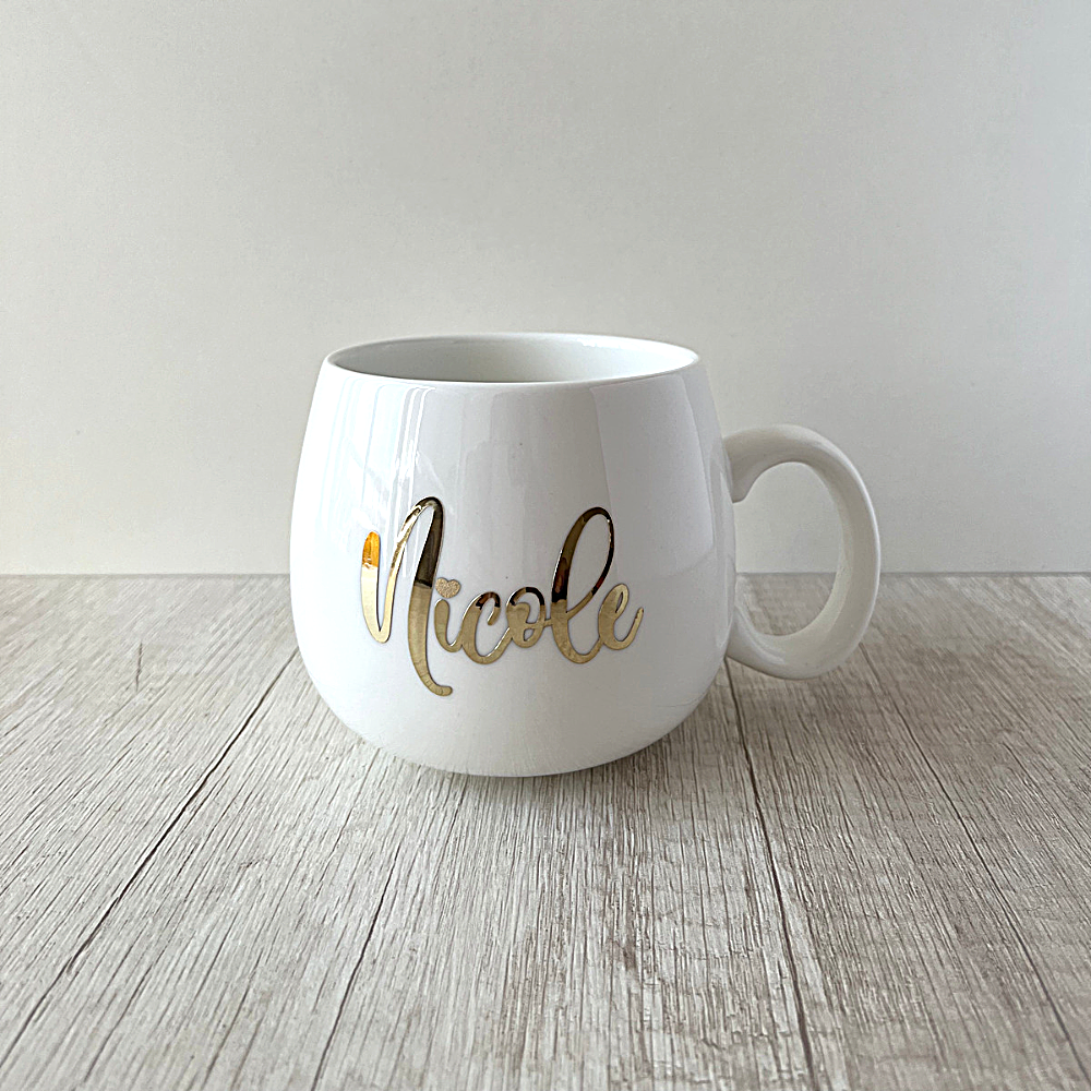 Set de 2 tazas Padrino y Madrina personalizadas con Nombres de porcelana de 400ml