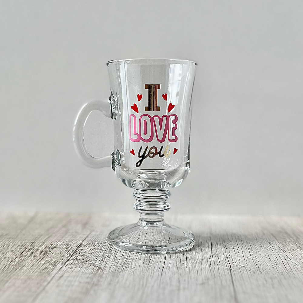 Taza I Love You rosa de 240ml