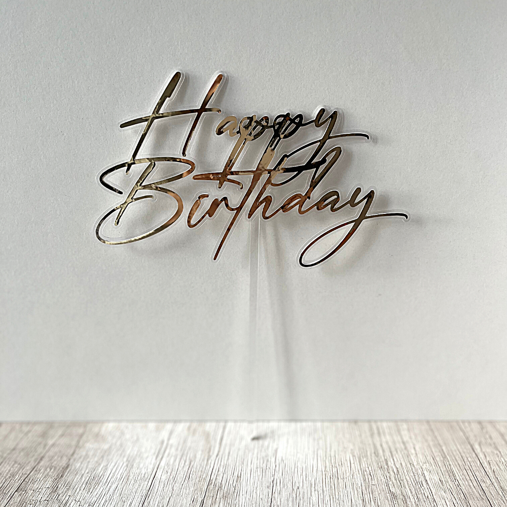 Topper Happy Birthday en vinilo