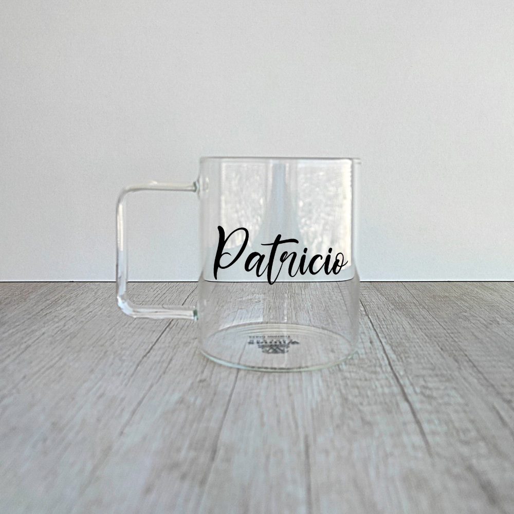 Taza borosilicato personalizada de 400ml