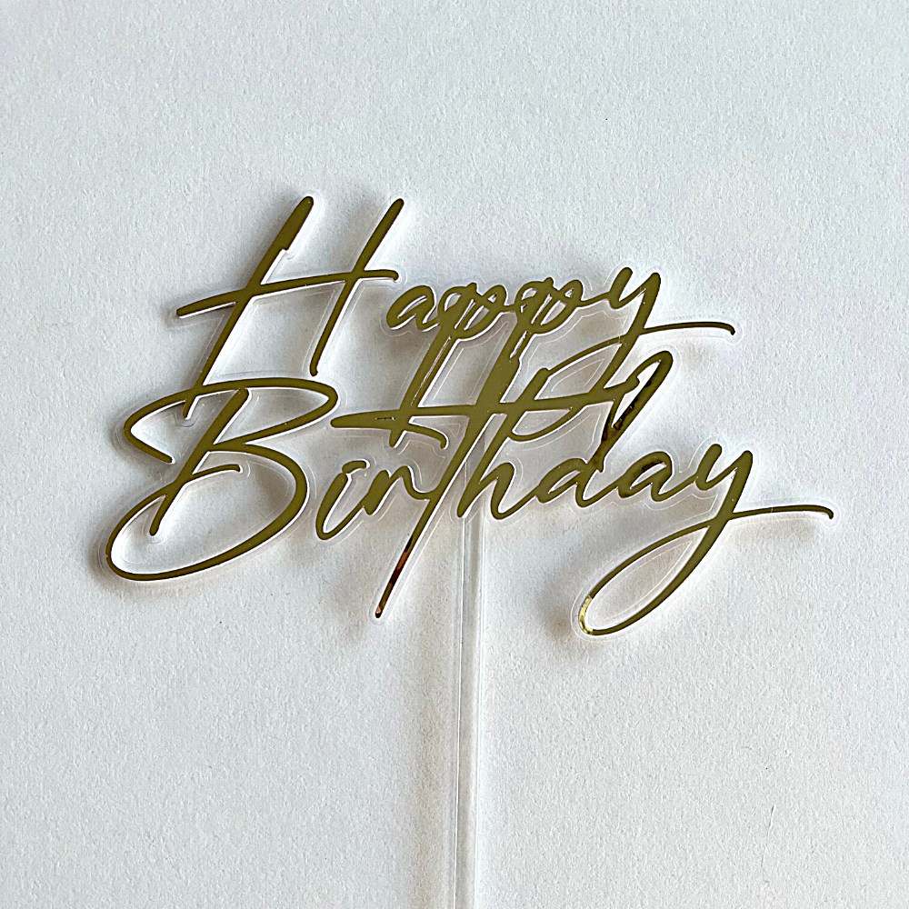 Topper Happy Birthday en vinilo