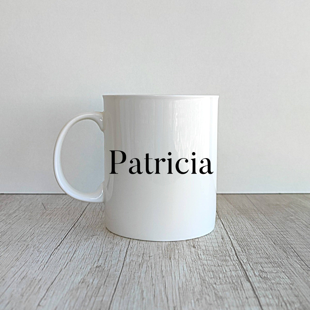 Taza Ian de porcelana personalizada de 410ml