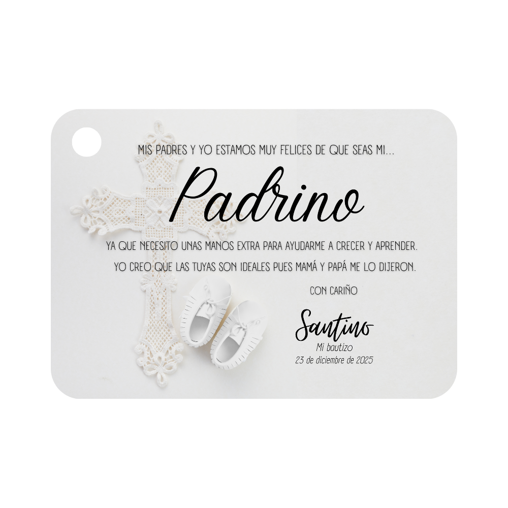 Taza Padrino personalizada con Nombre de porcelana de 400ml