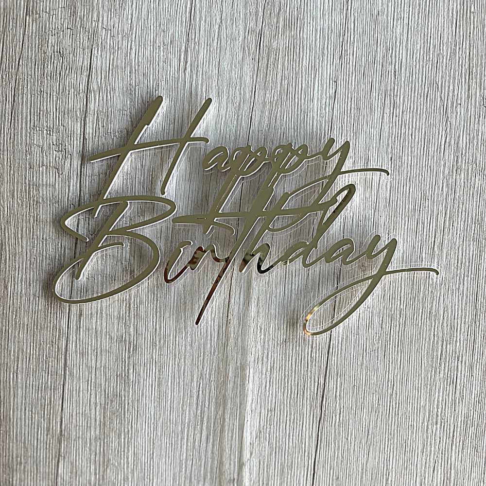 Topper Happy Birthday en vinilo