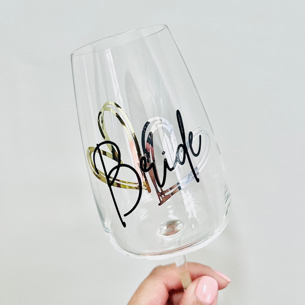 Copa de Vino Bride con corazones de 420ml