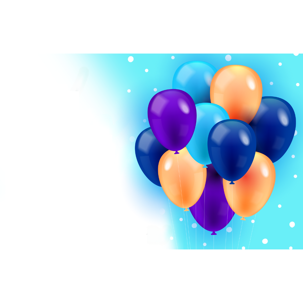 Individual Feliz Día globos