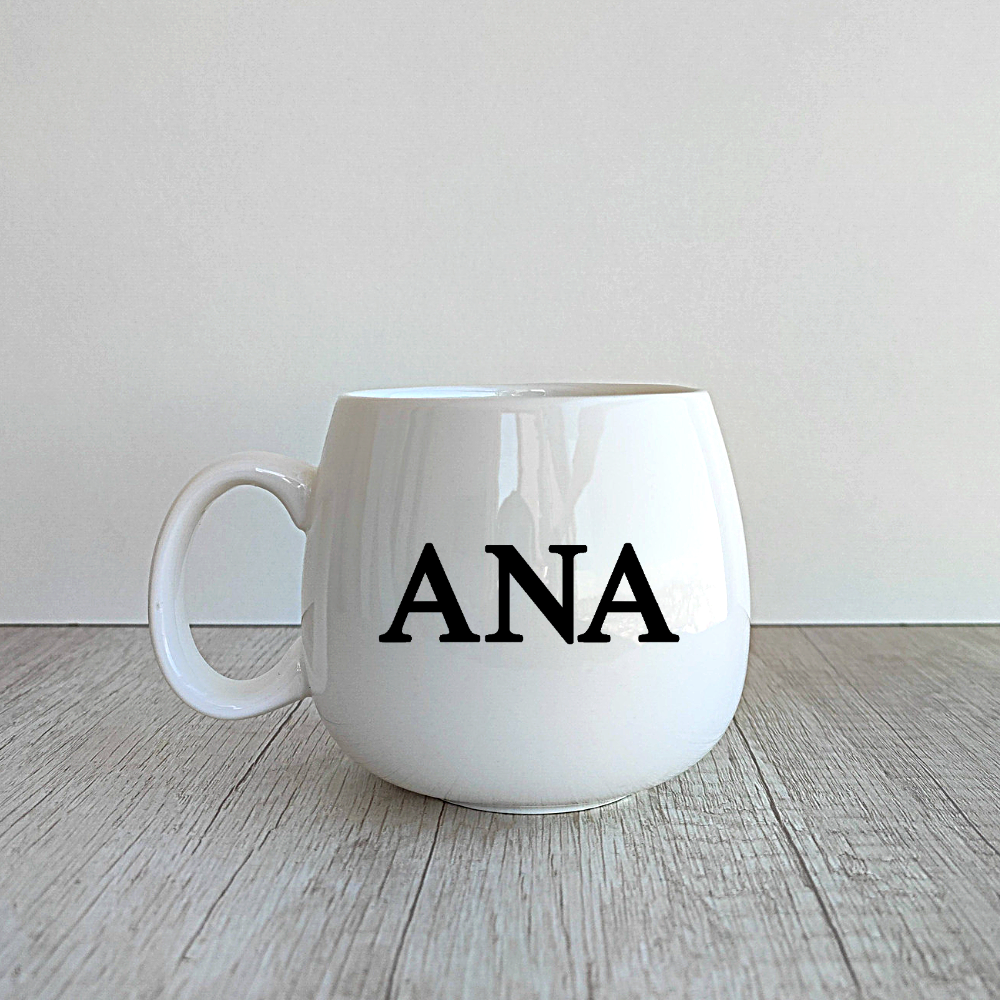 Taza Ema personalizada de porcelana de 400ml