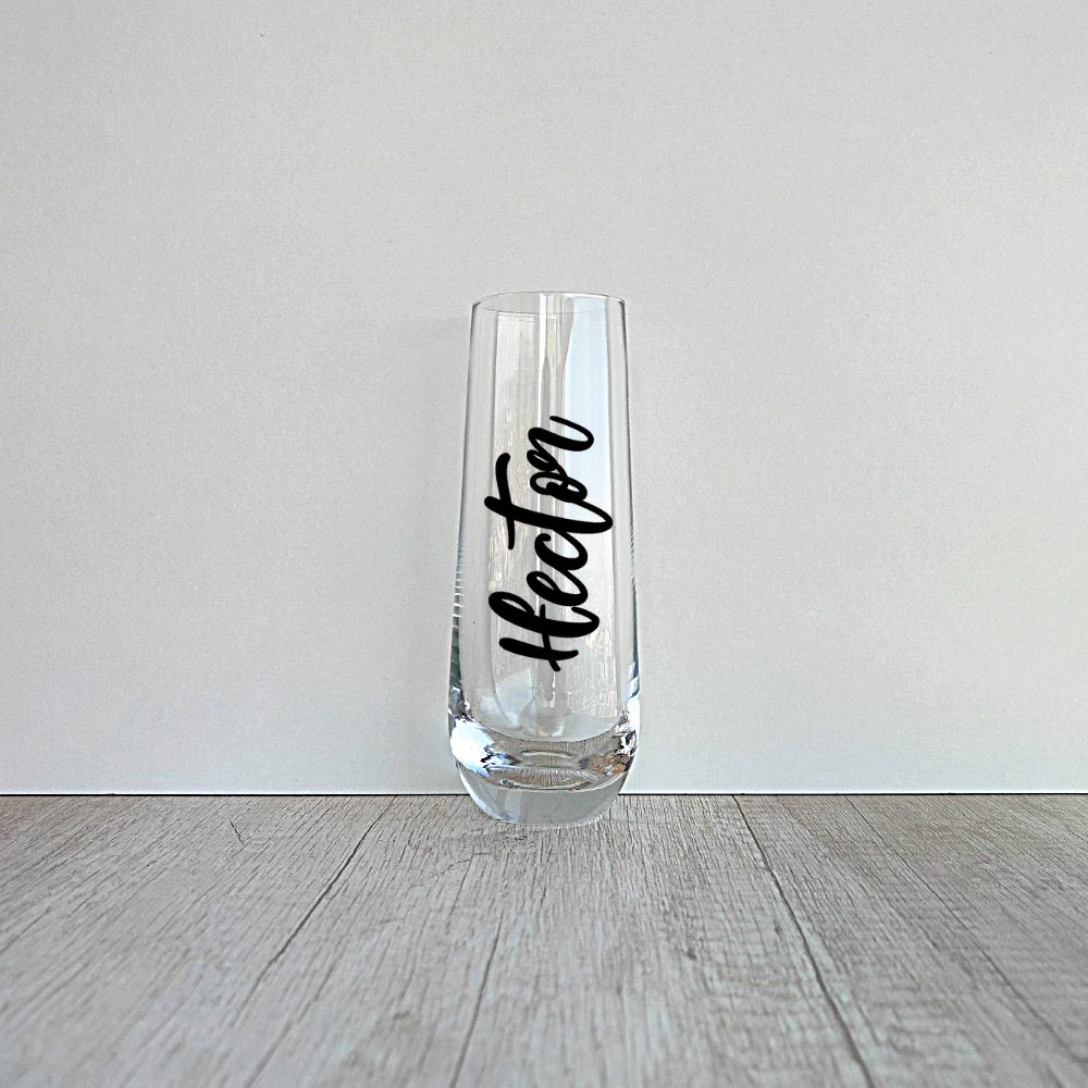 6 Copas Champagne sin tallo Personalizadas de 295ml