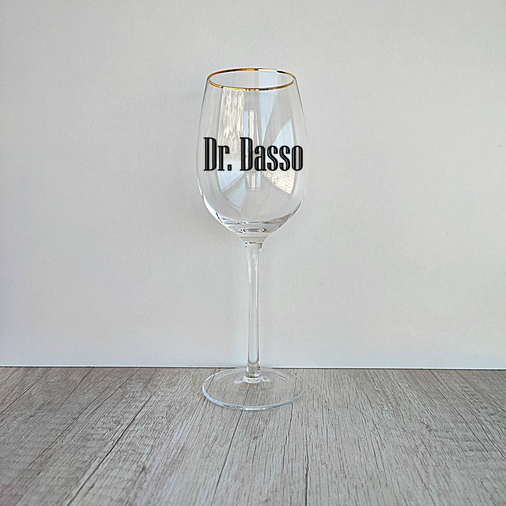 Copa de Vino borde dorado Personalizada de 450ml