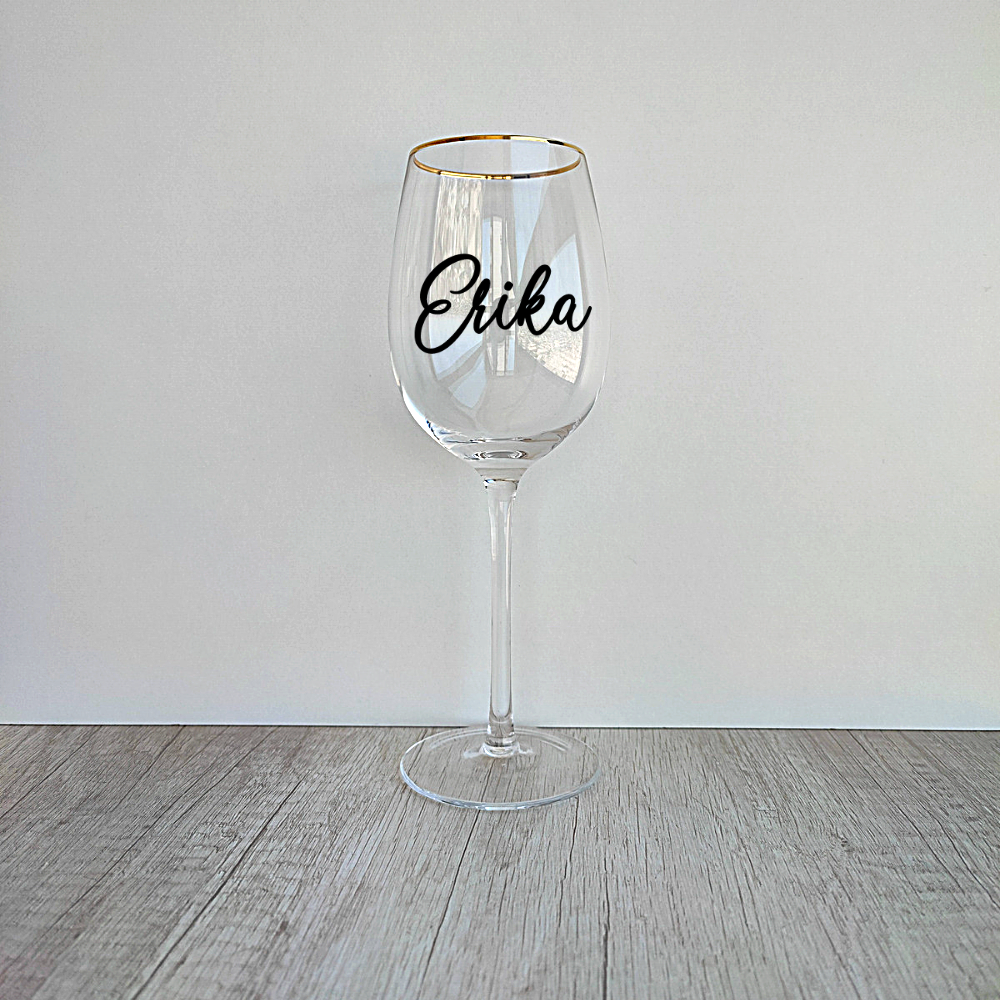 Copa de Vino borde dorado Personalizada de 450ml