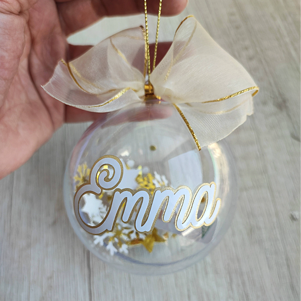 Set de 2 Esferas Navideñas Personalizadas con deseo