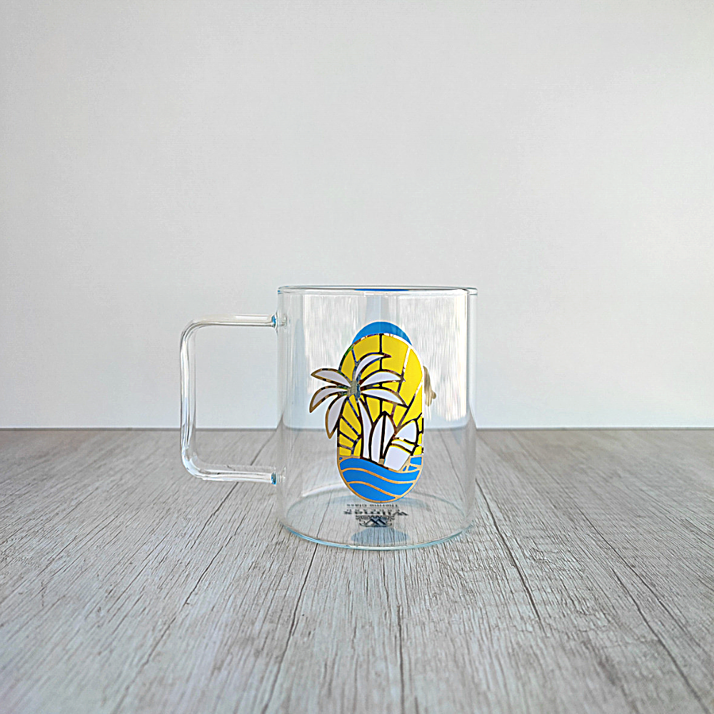 Taza Verano por siempre personalizada de borosilicato de 400ml