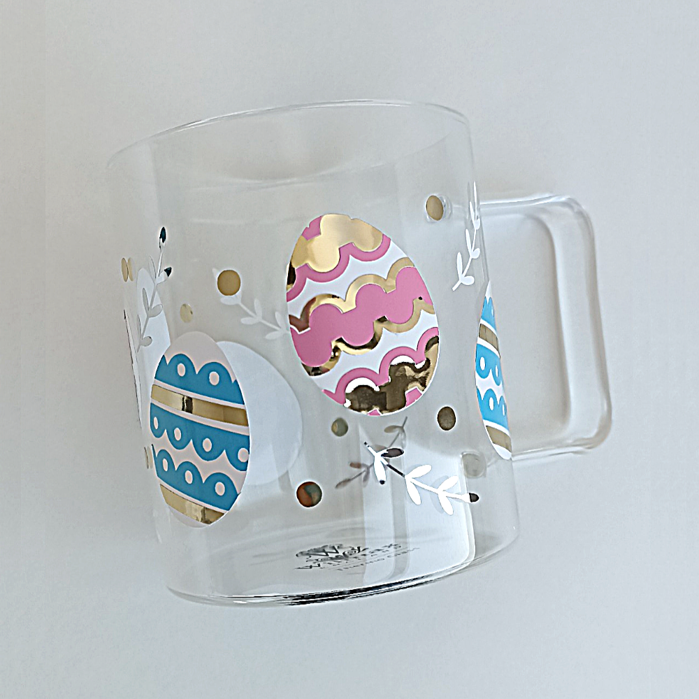Taza de Pascua de borosilicato de 400ml