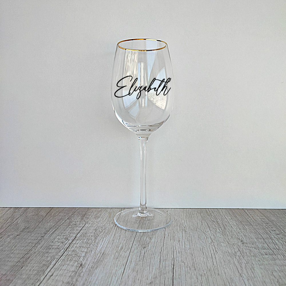 Copa de Vino borde dorado Personalizada de 450ml