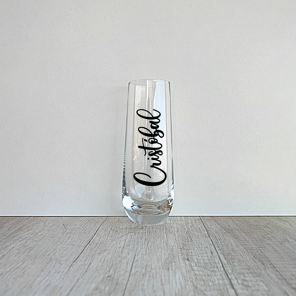 6 Copas Champagne sin tallo Personalizadas de 295ml