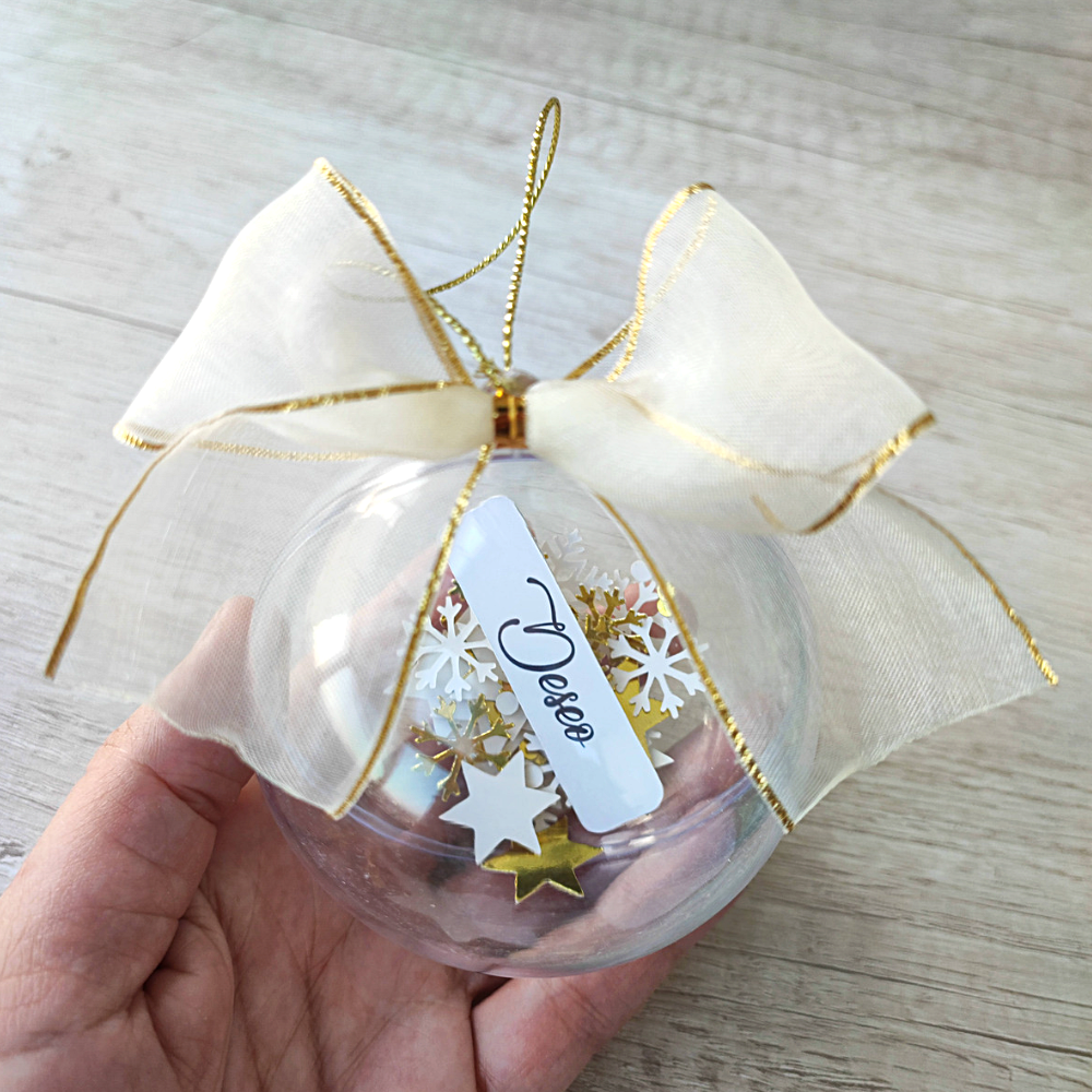 4 Esferas Navideñas con deseo