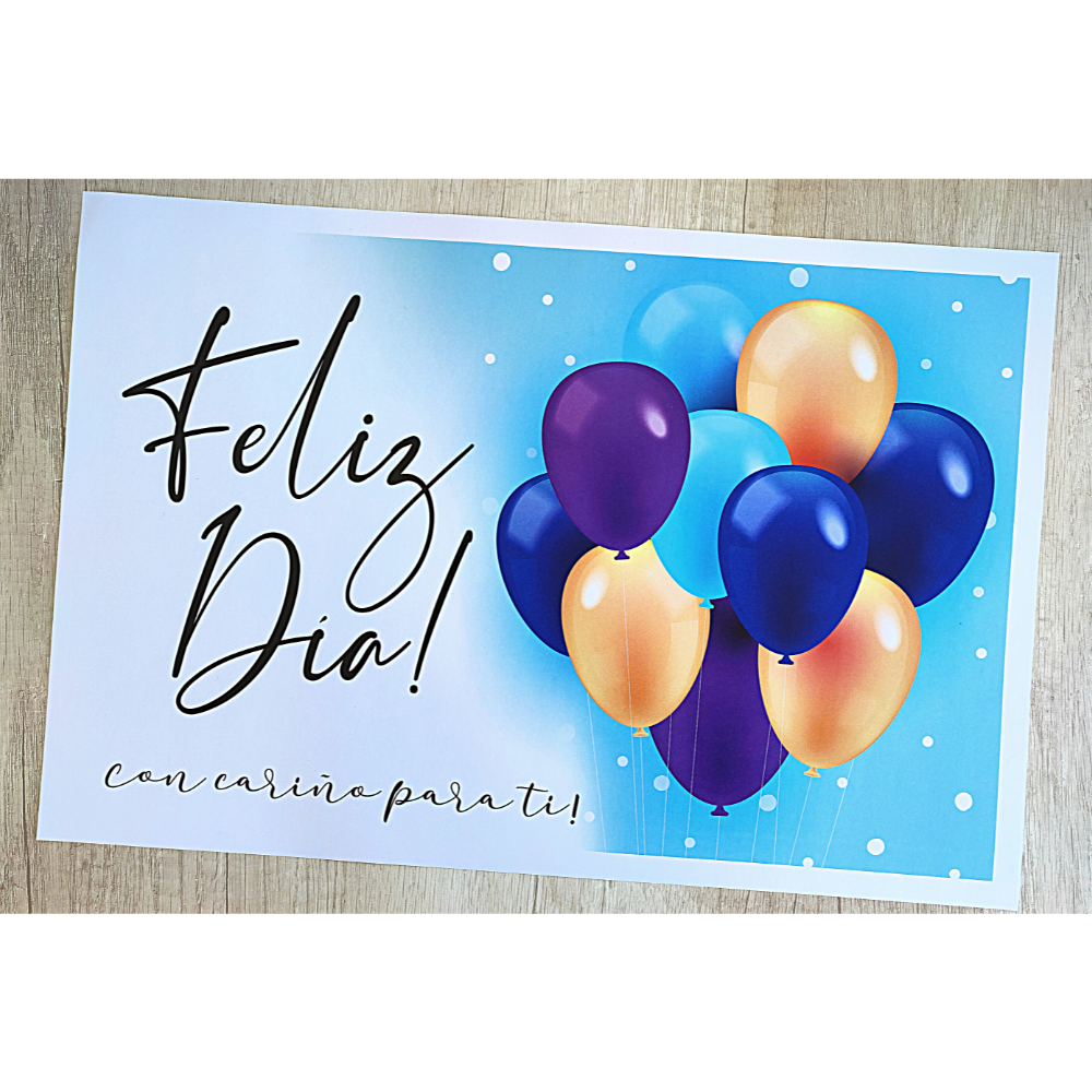 Individual Feliz Día globos