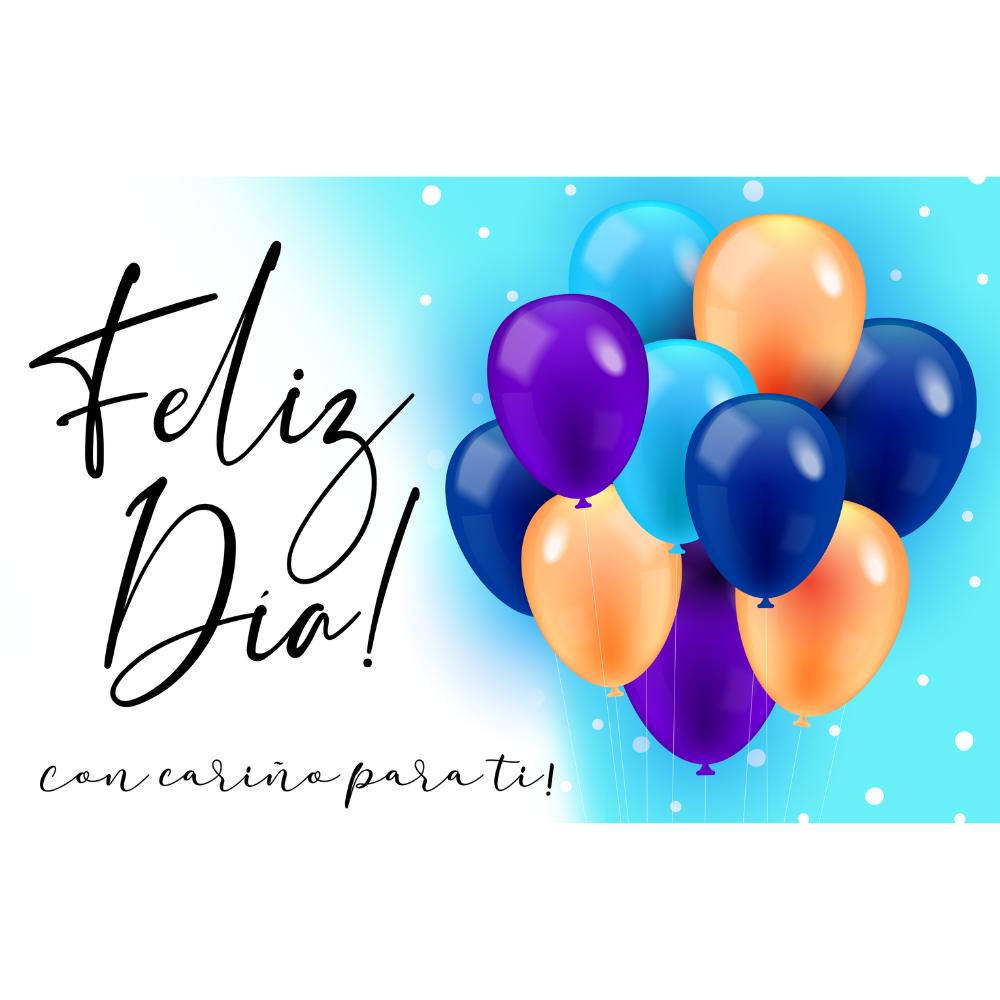 Individual Feliz Día globos