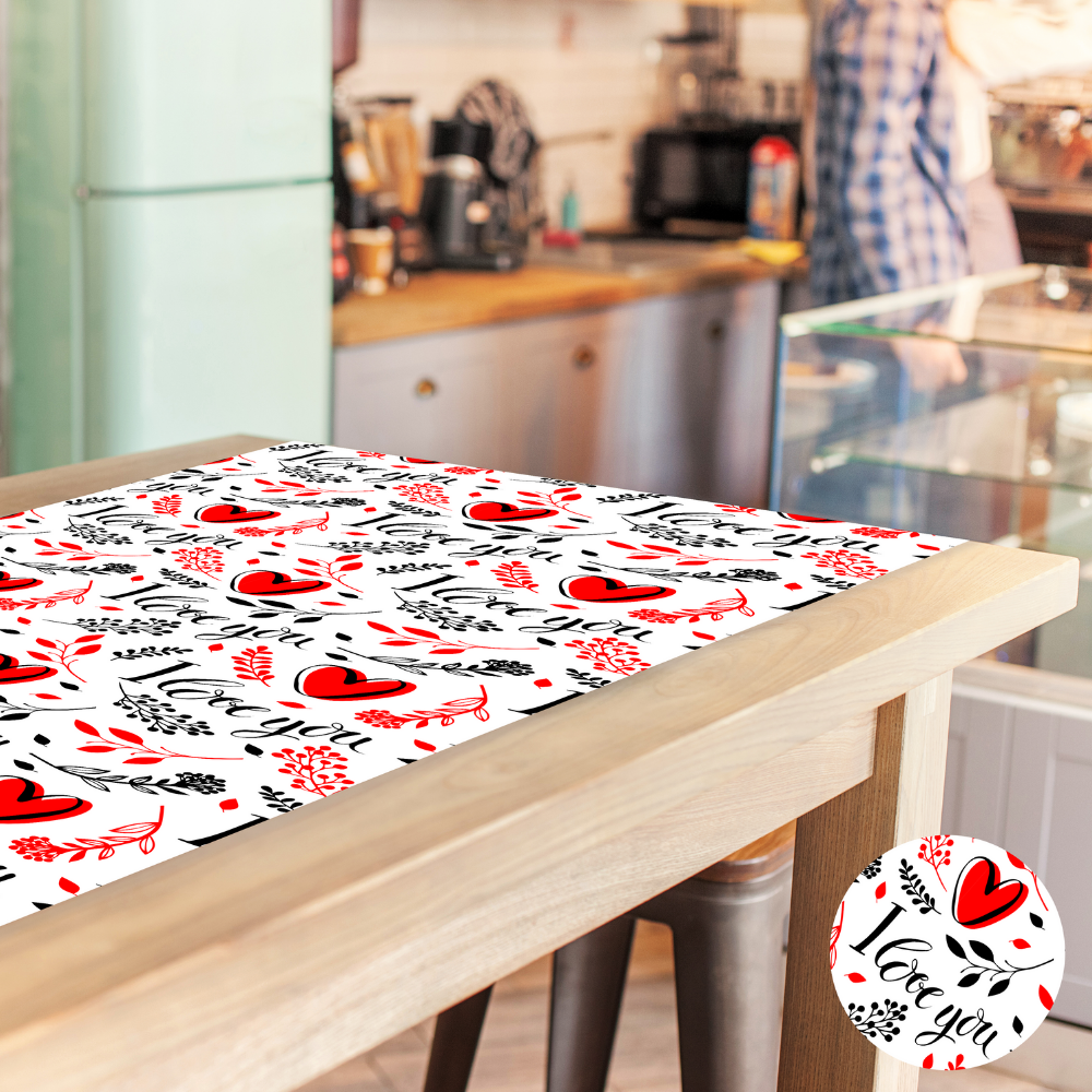 Camino de mesa Love you rojo