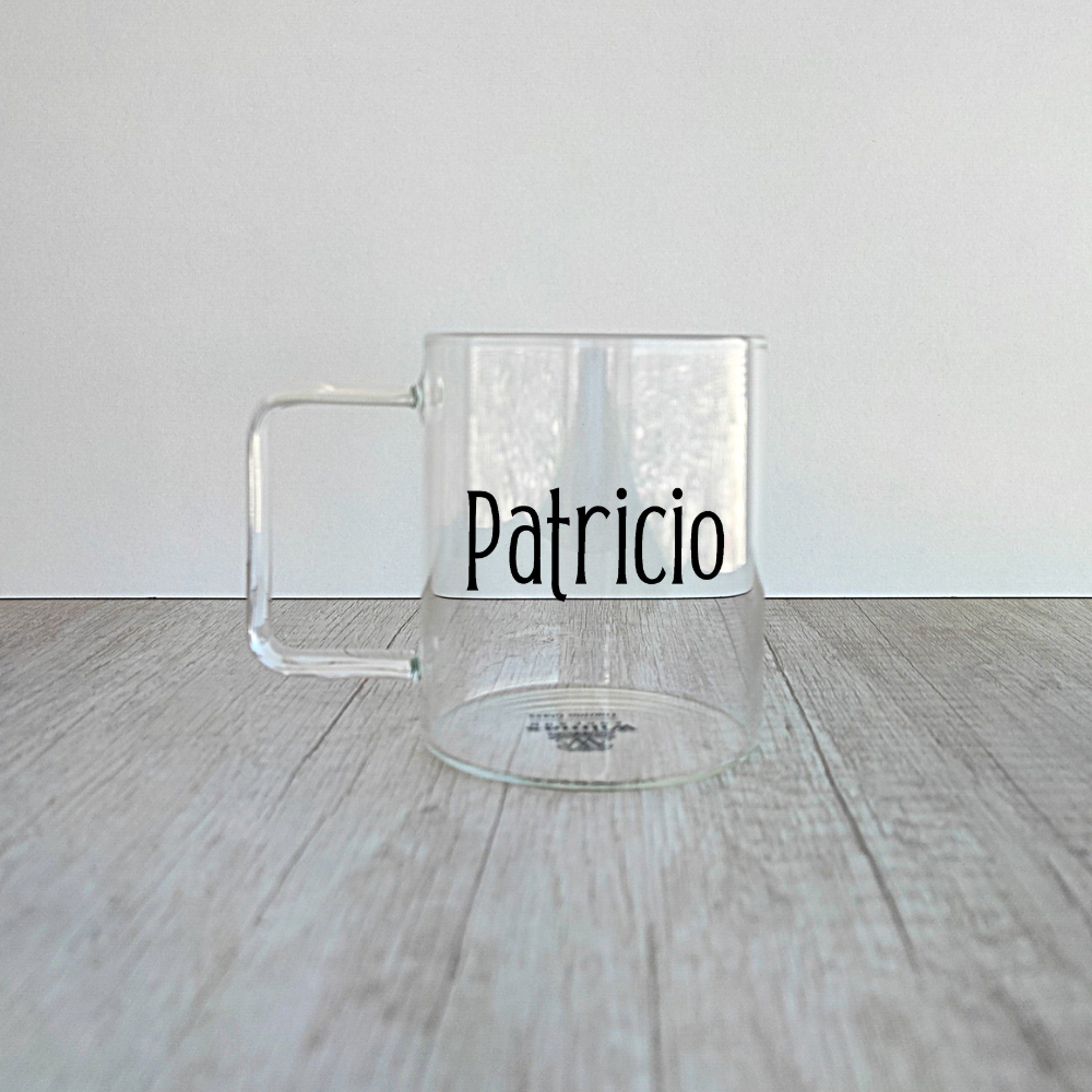 Taza borosilicato personalizada de 400ml