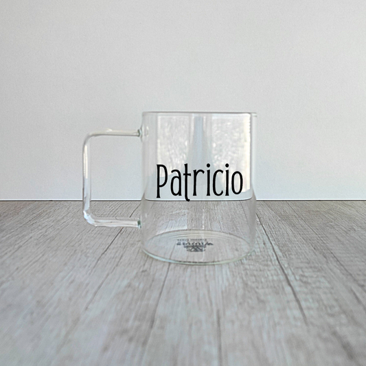 Taza borosilicato personalizada de 400ml