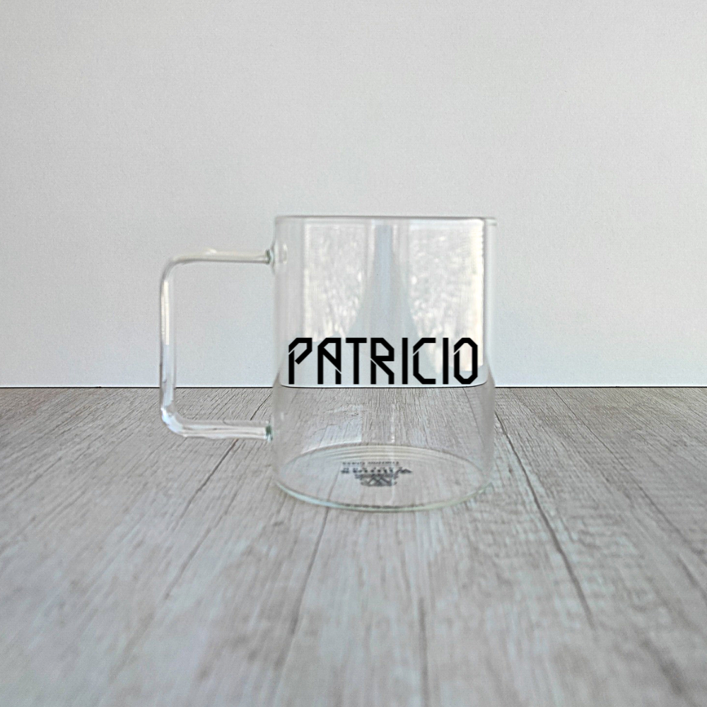 Taza borosilicato personalizada de 400ml