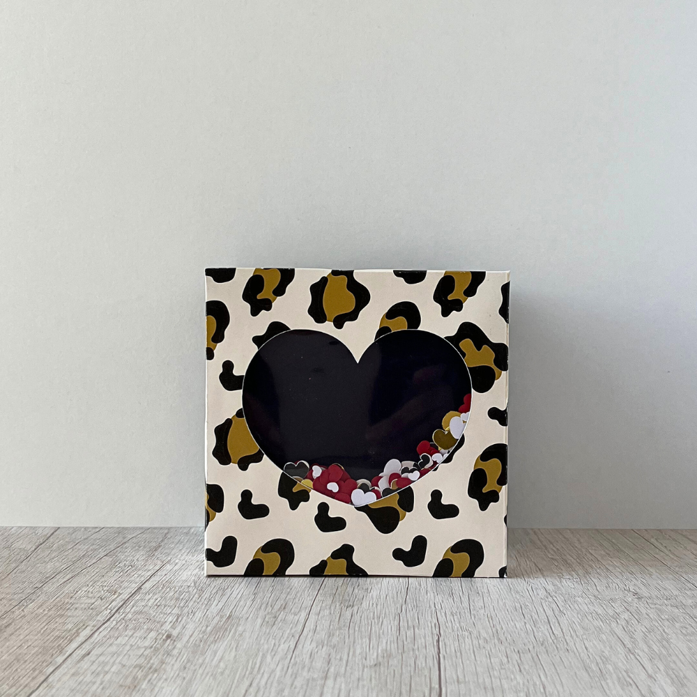 Caja Corazón pequeña animal print