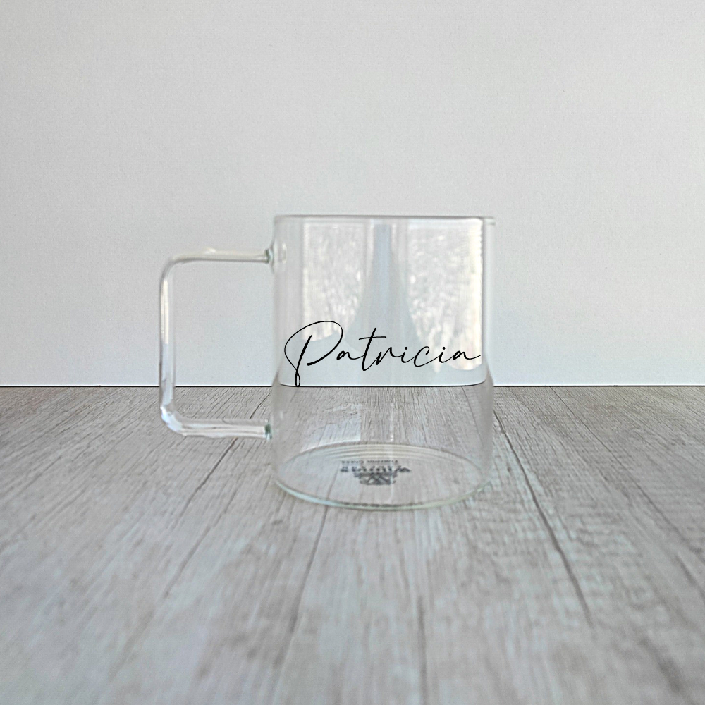 Taza borosilicato personalizada de 400ml