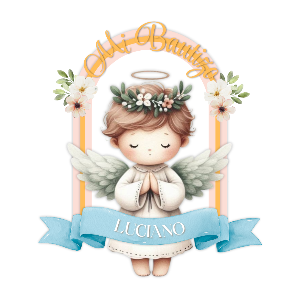 Topper Angel Bautizo Niño