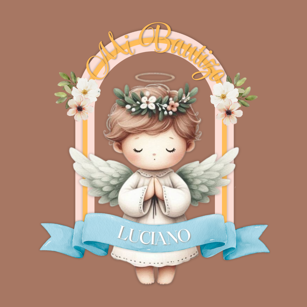 Topper Angel Bautizo Niño