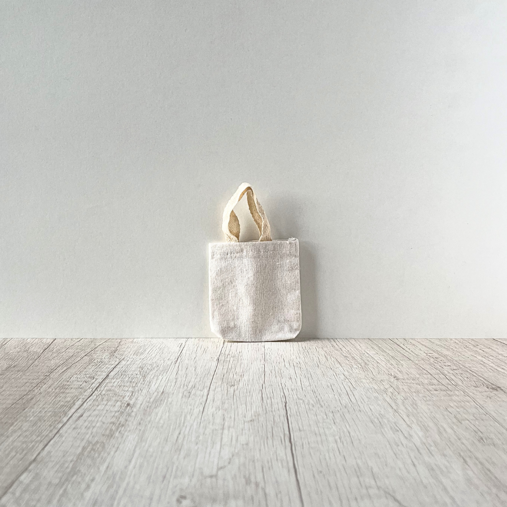 Mini bolsas de algodón con asas