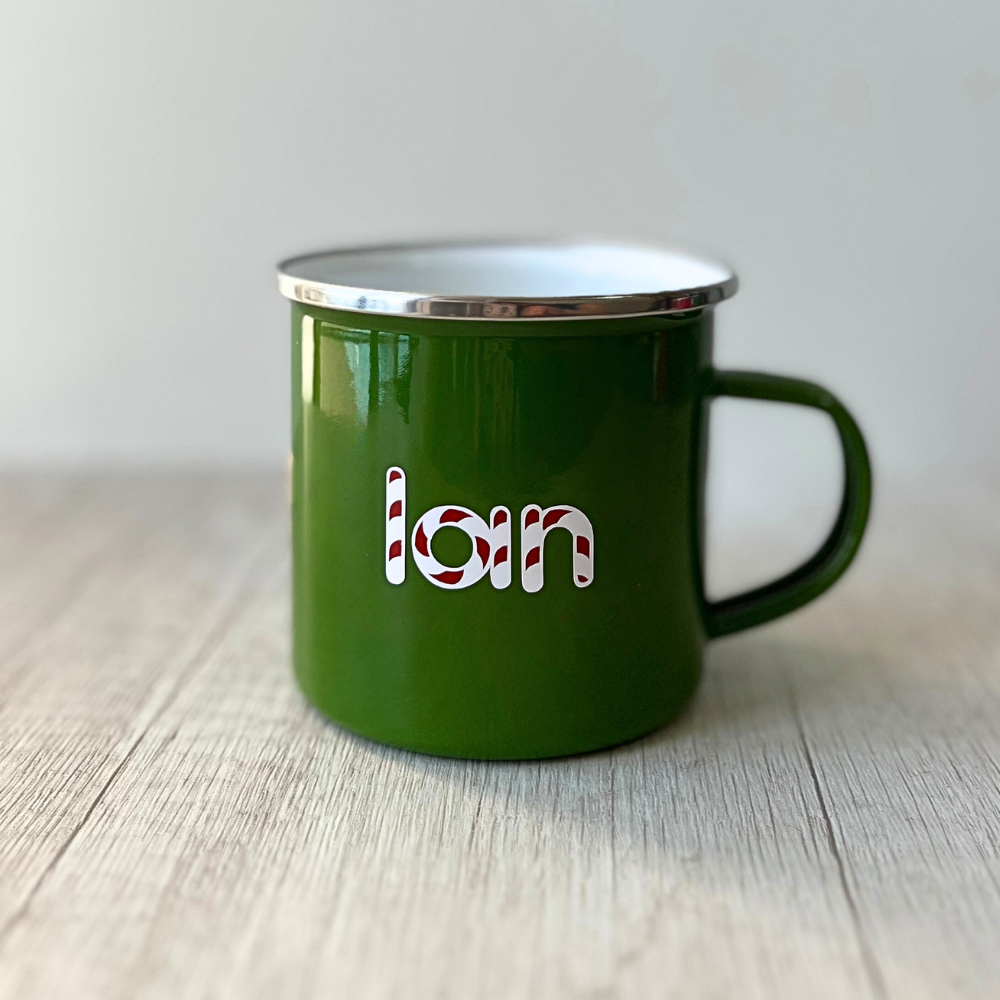 Taza enlozada Reno celeste de 350ml