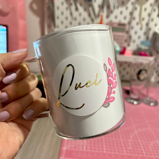 Taza Luci personalizable de borosilicato de 400ml