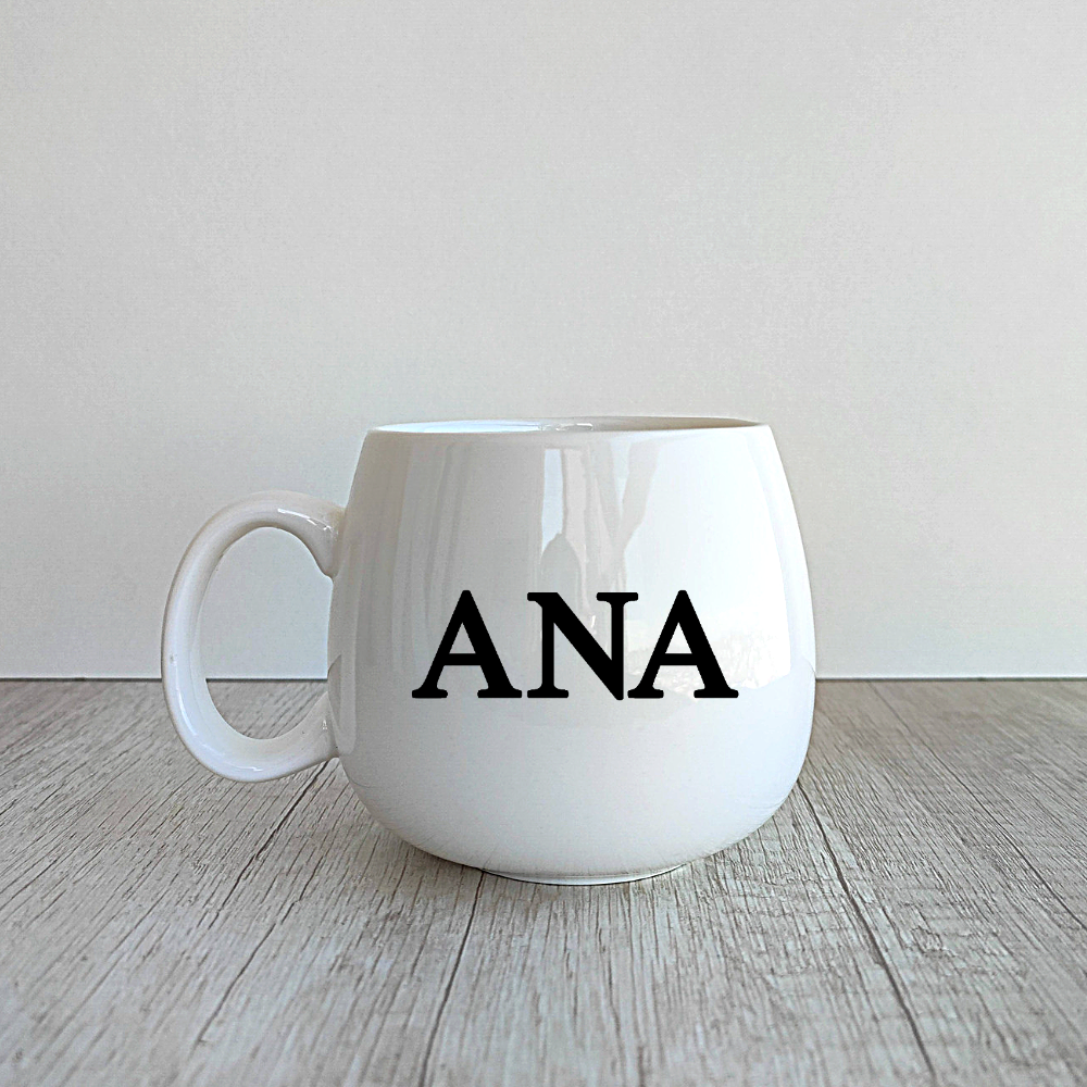 6 Tazas Ema personalizadas de porcelana de 400ml