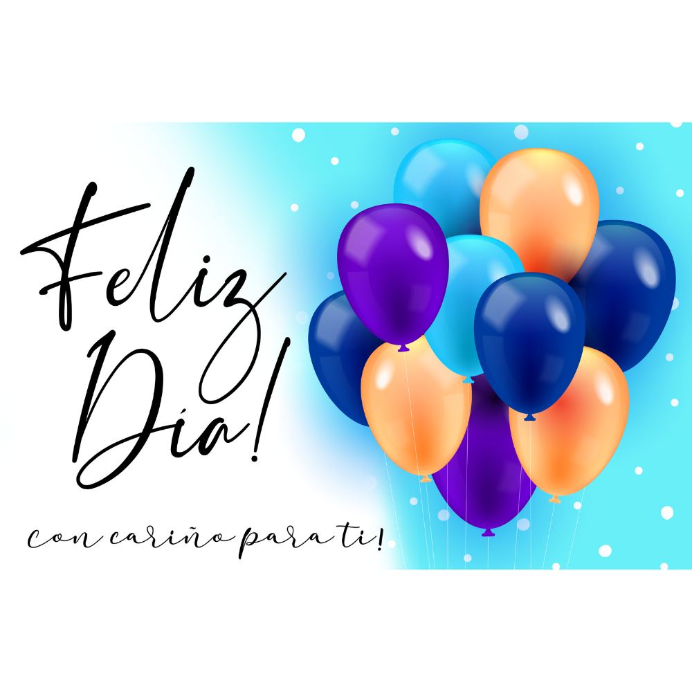 4 Individuales Feliz Día con globos